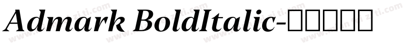 Admark BoldItalic字体转换